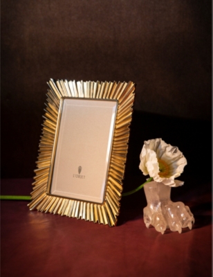 LOBJET: Ray 24ct gold-plated photo frame 12cm x 17cm