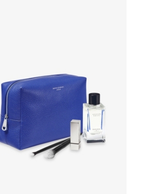 ASPINAL OF LONDON: London logo-embossed leather toiletry case
