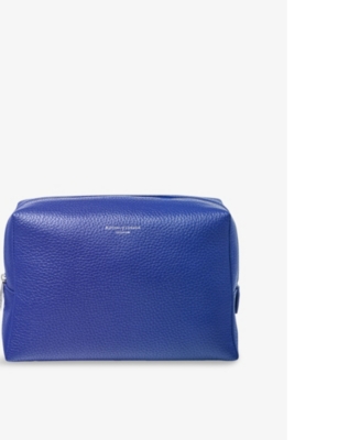 ASPINAL OF LONDON: London logo-embossed leather toiletry case