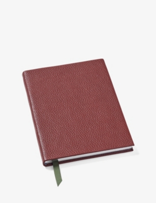 ASPINAL OF LONDON: A5 softcover leather notebook 21.5cm x 15cm