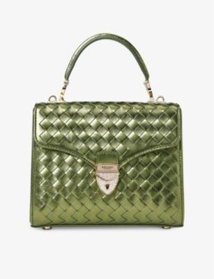 Aspinal Of London Womens  Mayfair Medium Leather Top-handle Bag In Green