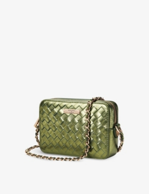 ASPINAL OF LONDON: Milly metallic leather cross-body bag