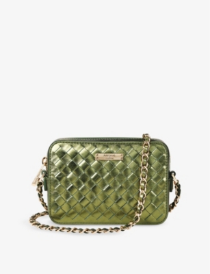 ASPINAL OF LONDON: Milly metallic leather cross-body bag