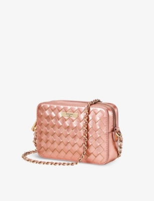 ASPINAL OF LONDON: Milly metallic leather cross-body bag