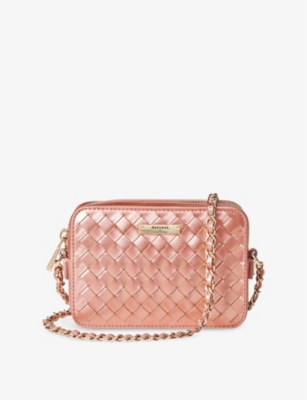 ASPINAL OF LONDON: Milly metallic leather cross-body bag