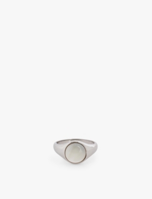 VITALY: Bond stainless steel and faux pearl ring