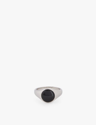 VITALY: Bond stainless steel and onyx ring