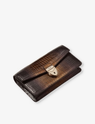 ASPINAL OF LONDON: Mayfair leather clutch