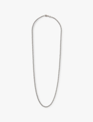 Vitaly Mens Stainless Steal Cuban Recycled Stainless-steel Necklace In Stainless Steal