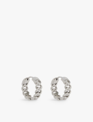 Vitaly Mens Stainless Steal Spatial Stainless-steel Earrings In Stainless Steal