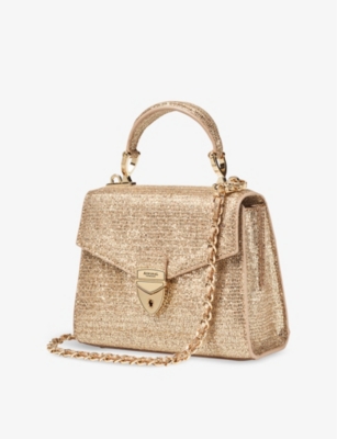 ASPINAL OF LONDON: Mayfair small leather top-handle bag
