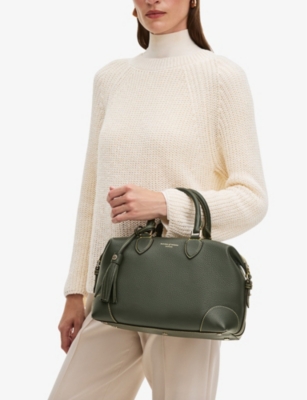 ASPINAL OF LONDON: Hudson leather bowling bag