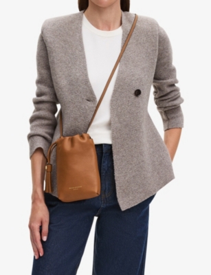 Aspinal Of London Womens Tan Hudson Leather Cross-body Bag In Tan