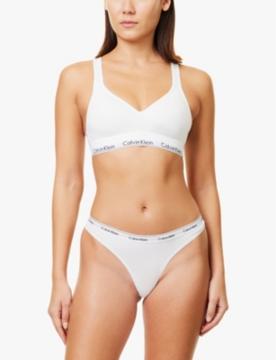 CALVIN KLEIN: Modern logo low-rise stretch-cotton thong