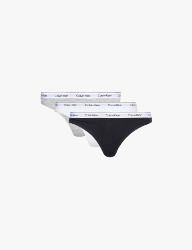 Modern logo low-rise pack of three stretch-cotton thongs