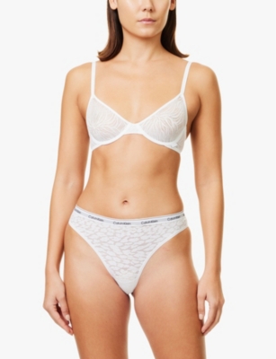 CALVIN KLEIN: Modern high-leg lace thong