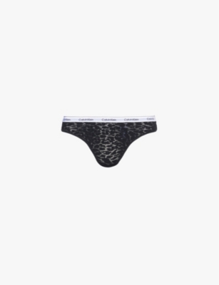 CALVIN KLEIN: Modern high-leg lace thong