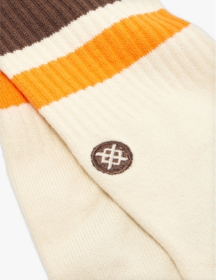 Shop Stance Mens Boyd Logo-embroidered Crew-length Cotton-blend Crew Socks Ofw