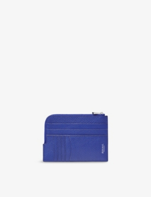 ASPINAL OF LONDON: Logo-embossed zipped leather travel wallet