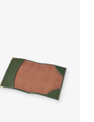 ASPINAL OF LONDON: Logo-embossed grained-leather passport cover