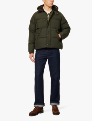 BARBOUR MENS SAGE TRANSPORT HOODED WOVEN-DOWN JACKET 