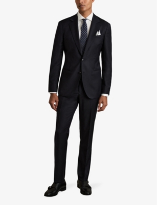 REISS: Single-breasted notch-lapel wool blazer