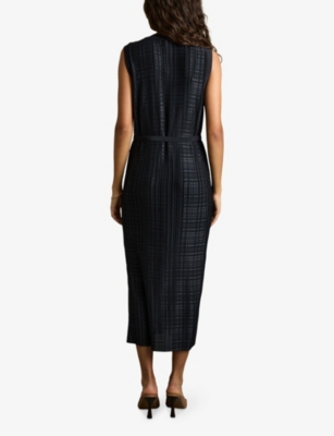 Jules Pleated Woven Midi Dress