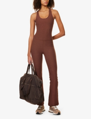 BEYOND YOGA: Spacdye All Around racerback stretch-jersey jumpsuit