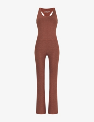 BEYOND YOGA: Spacdye All Around racerback stretch-jersey jumpsuit