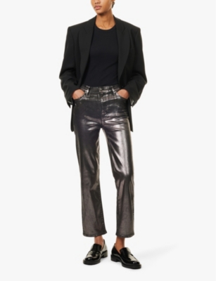 FRAME: Le Sleek straight-leg stretch-denim jeans