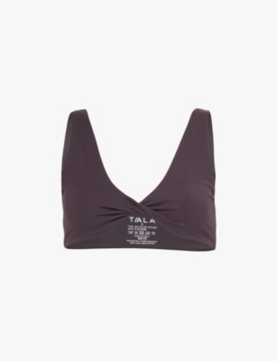 WE ARE TALA: Dayflex Twist plunge-neck stretch recycled-nylon sports bra