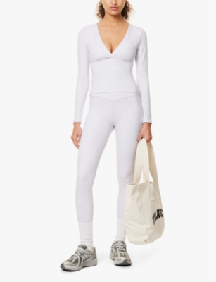 WE ARE TALA: Dayflex Sport V-neck long-sleeve stretch recycled-nylon top