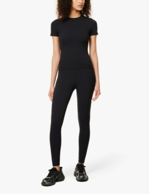 WE ARE TALA: Dayflex brand embroidered stretch recycled-nylon T-shirt