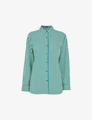 Whistles Seaside Shirt In Multi-coloured
