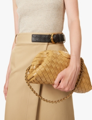BOTTEGA VENETA: Lauren Large Leather Clutch Bag