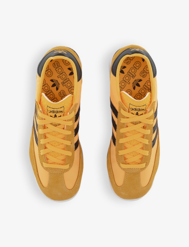 SL72 nylon and leather low-top trainers