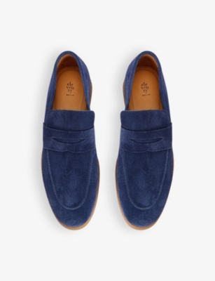ELEVENTY: Penny-detail suede loafers