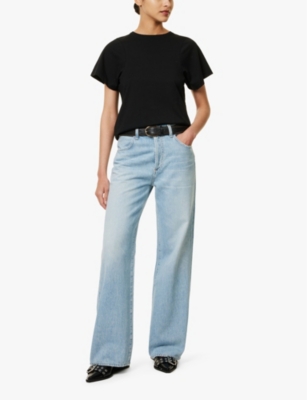 Citizen Of Humanity Citizens Of Humanity Womens Tularosa Annina Faded-wash Wide-leg Mid-rise Denim Jeans In Tularosa