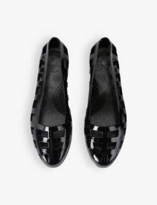 ANCIENT GREEK SANDALS: Elli wedge-heel mesh-textured PVC flats