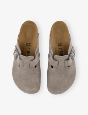 BIRKENSTOCK: Boston Suede Clogs