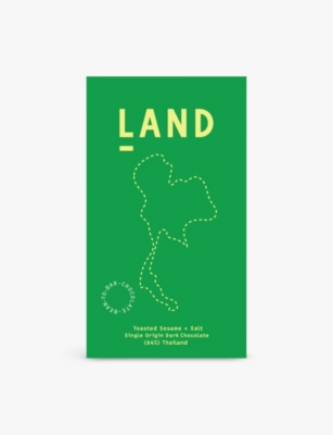 LAND: Thai Dark 64% toasted sesame and salt chocolate bar 60g