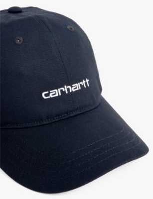 Carhartt Canvas Script Cotton Cap In Black / White