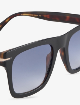 Eyewear By David Beckham Db 7000 Square-frame Glasses In Black Havana