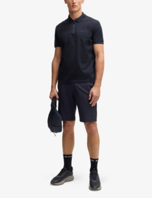 BOSS: Branded Short-Sleeve Stretch-Cotton Polo Shirt