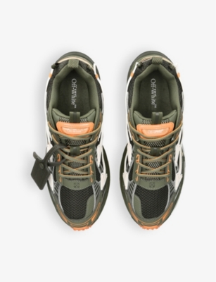 OFF-WHITE C/O VIRGIL ABLOH: Be Right Back mesh and faux-leather low-top trainers
