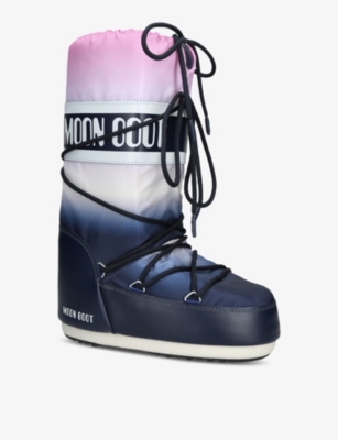 MOON BOOT: Icon Moonrise logo-print shell boots