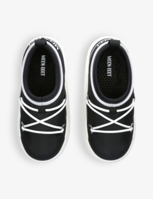 MOON BOOT: Park Icon low-top slip-on woven trainers