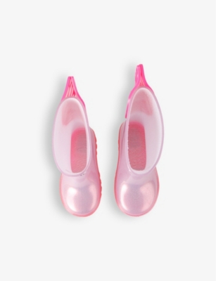 SOPHIA WEBSTER PINK GLITTER BUTTERFLY PVC WELLIES EUR 21 /5 UK 