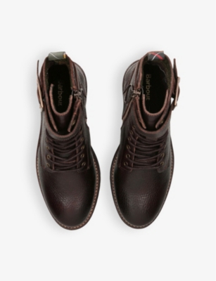 BARBOUR: Heidi lace-up leather ankle boots
