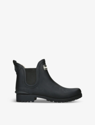 Barbour Womens Clifton Wedge Chelsea Wellington Boots In Black